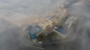 Düzce Ovası'ndaki sis tabakası dronla görüntülendi (1)